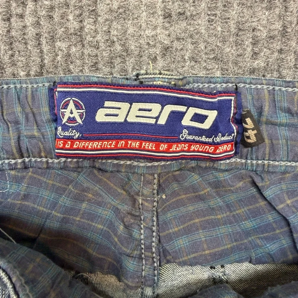 Aero Mens Size‎ 42 33x33 Dirty Wash Jeans Mud Wash Button Fly Y2K Streetwear